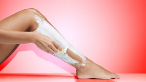hair removal tips-shaving cream- legs-pink